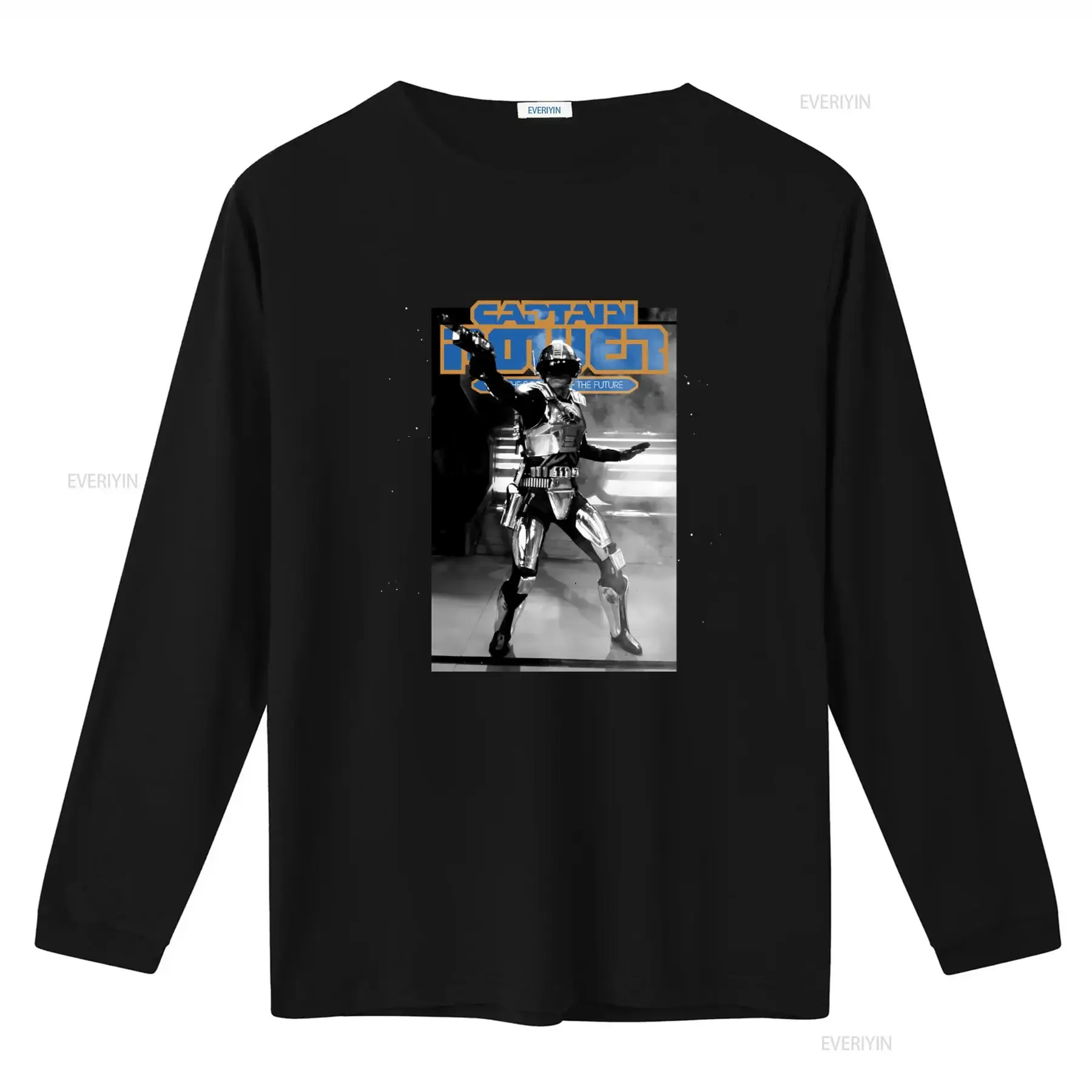Captain Power and the Soldiers of Future Retro Sci Fi T Shirt for  vintage Washed homme Breathable Stretched Slightly Casual