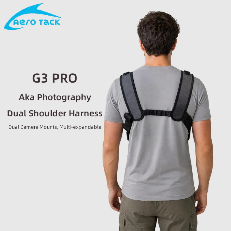 G3 PRO Dual Camera Vest with Quick Release Shoulder Strap and Telephoto Lens Mount for DSLR Mirrorless Cameras