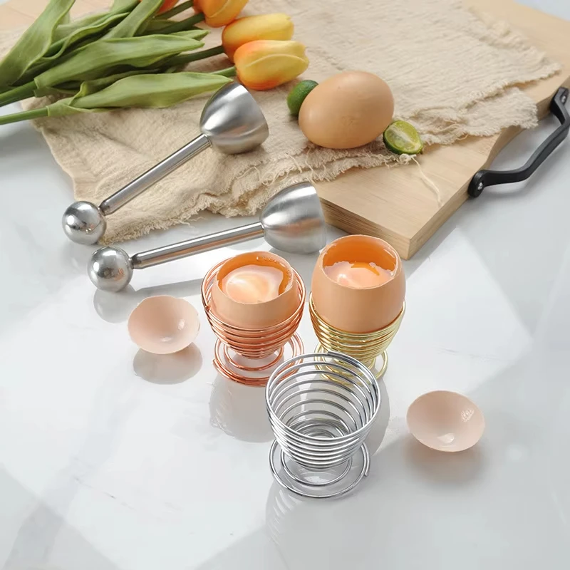 Egg Opener Stainless Steel Egg Opener Shell Opener Fancy Eggshell Cutting Knocker Creative Glutinous Rice Egg Knife Artifact