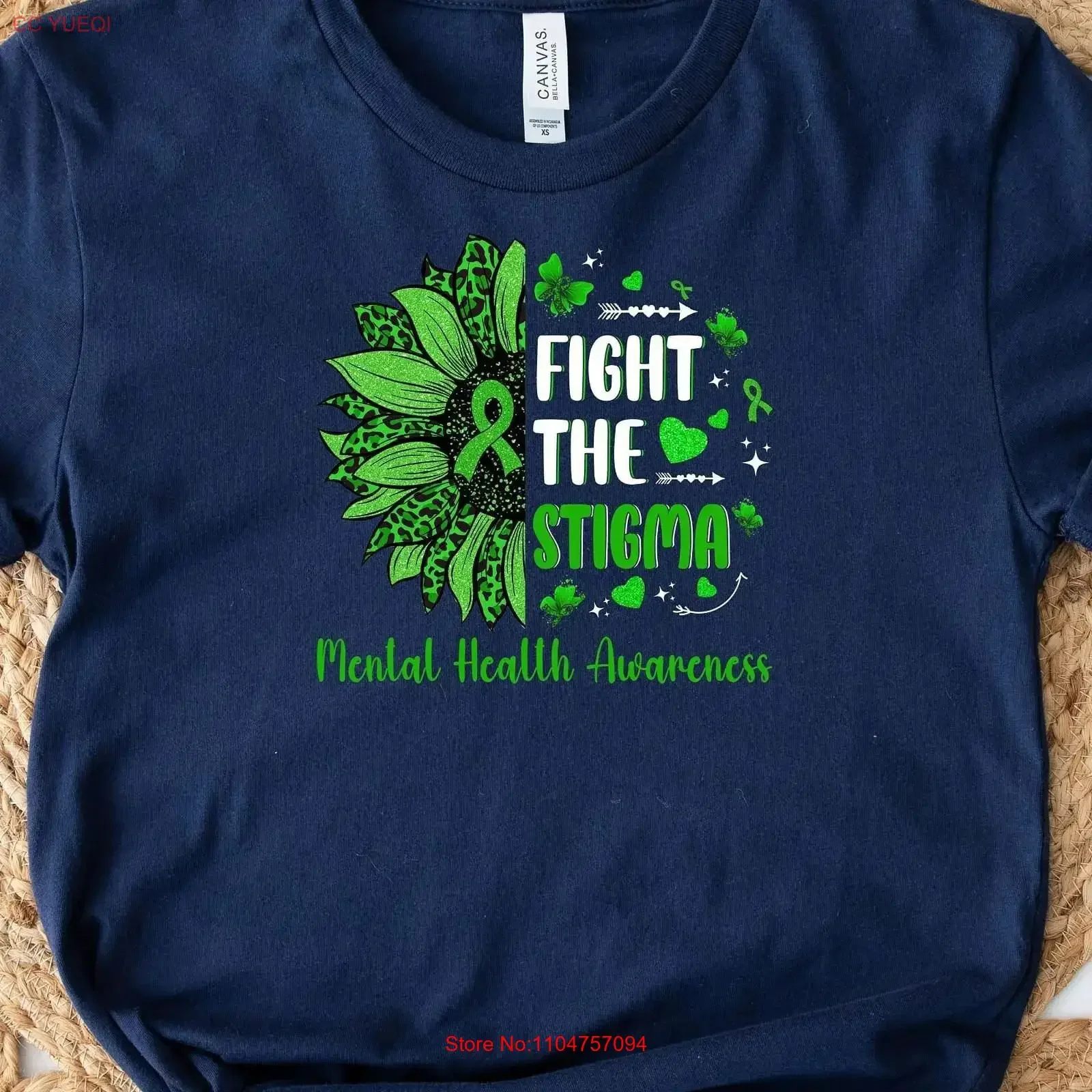 Fight The Stigma Mental Health Awareness T Shirt Self Love Motivational SupporT Therapy vintage Washed Versatile Breathable