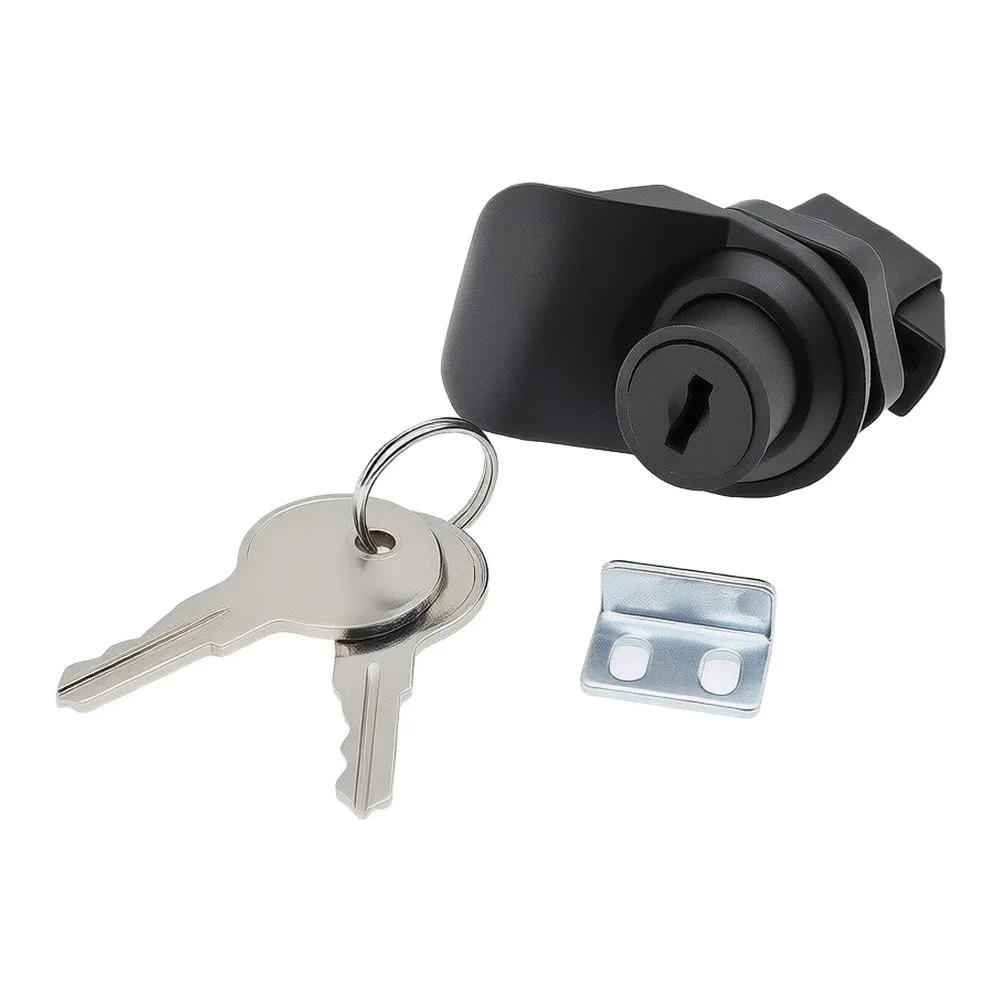 93-303 Push Button Latch Black Plastic Key Locking Mechanism For Boat Motorcycle Glove Box Door Handle Secure Storage Hardware A
