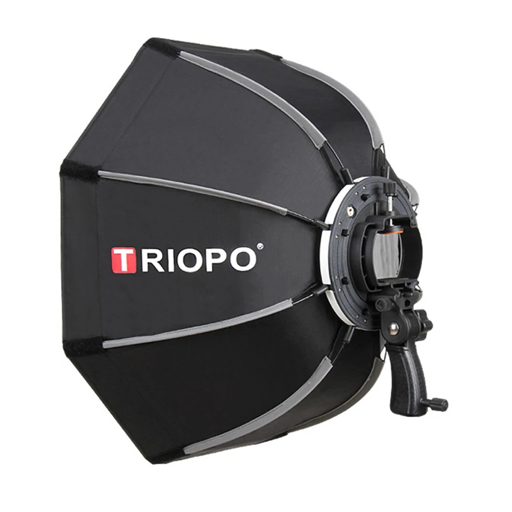 Triopo Softbox 55Cm 65Cm 90Cm 120Cm Opvouwbare Octagon Umbrella Softbox S Beugel Handgreep + Honingraat grid Outdoor Soft Box Flash