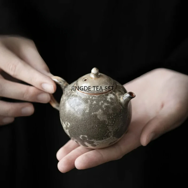 Exquisite wooden fired porcelain teapot Japanese ink dragon household tea pot with filter Kung Fu tea set craft gift