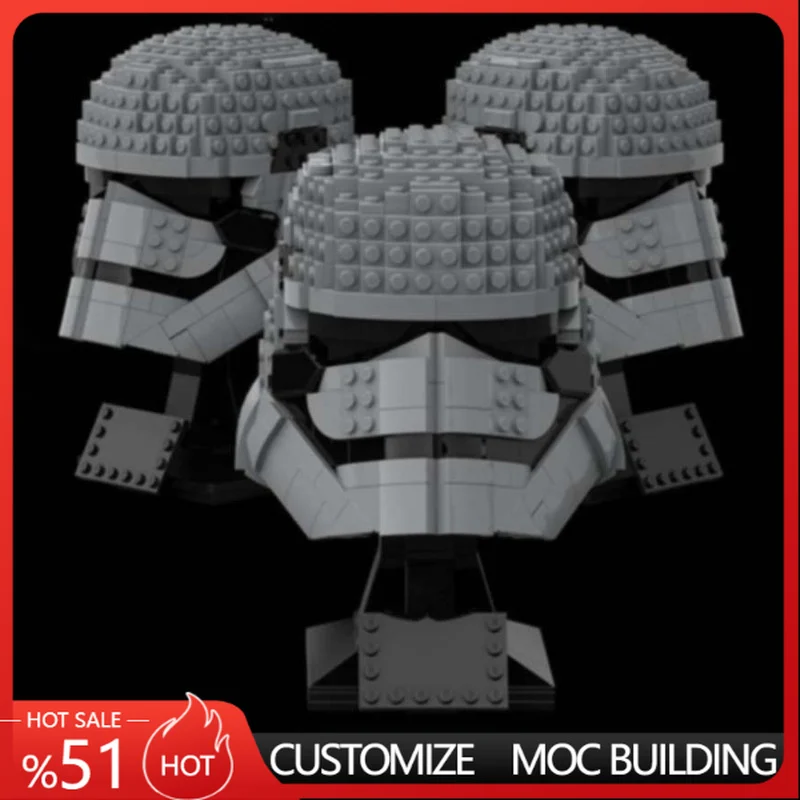 

689PCS Elite Trooper Helmet MOC Model Custom Building Blocks Assembly Educational Toy Birthday Gift For Boys Collection Display