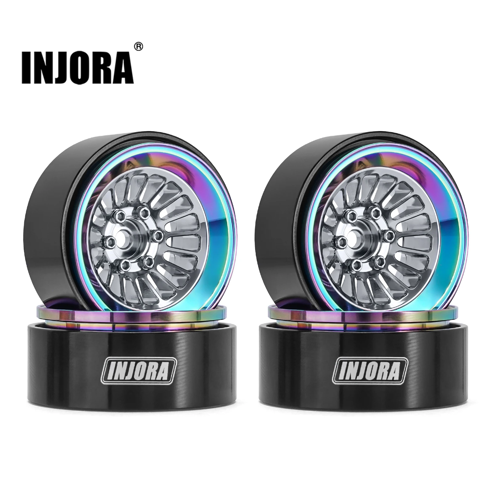 

INJORA CNC Aluminium 1.3" Beadlock Wheel Rim for 1/24 1/18 RC Crawler Car (W1303)