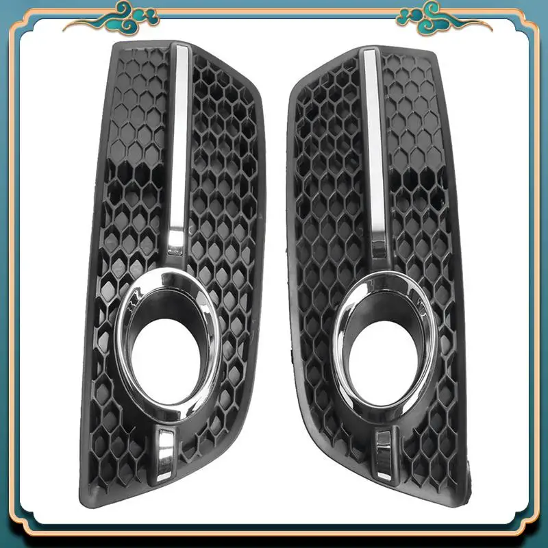 A54P-Car S-Line Front Fog Light Grille Anti-Fog Daytime Running Light Frame For Q5 2009-2011 8R0807681A 8R0807682A Replacem