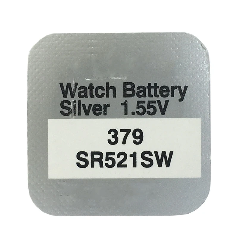 2PCS/LOT SR521SW Silver Oxide Batteries SR521 AG0 LR69 379 1.55V Watch Battery