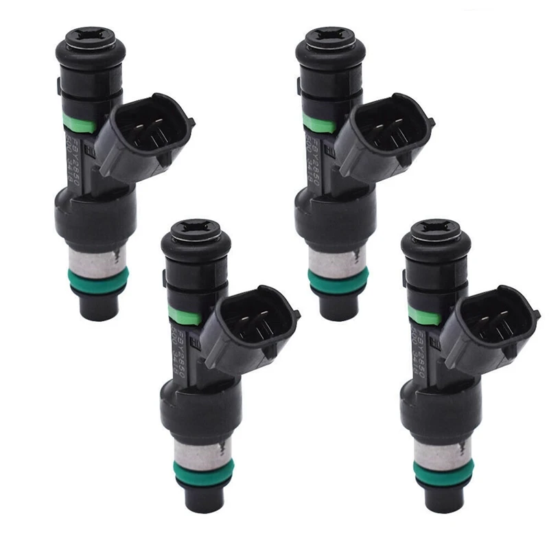 4Pcs Black Fuel Injectors 16600-EN200 FBY2850 2008-2014 Fit For Nissan Cube Sentra Versa