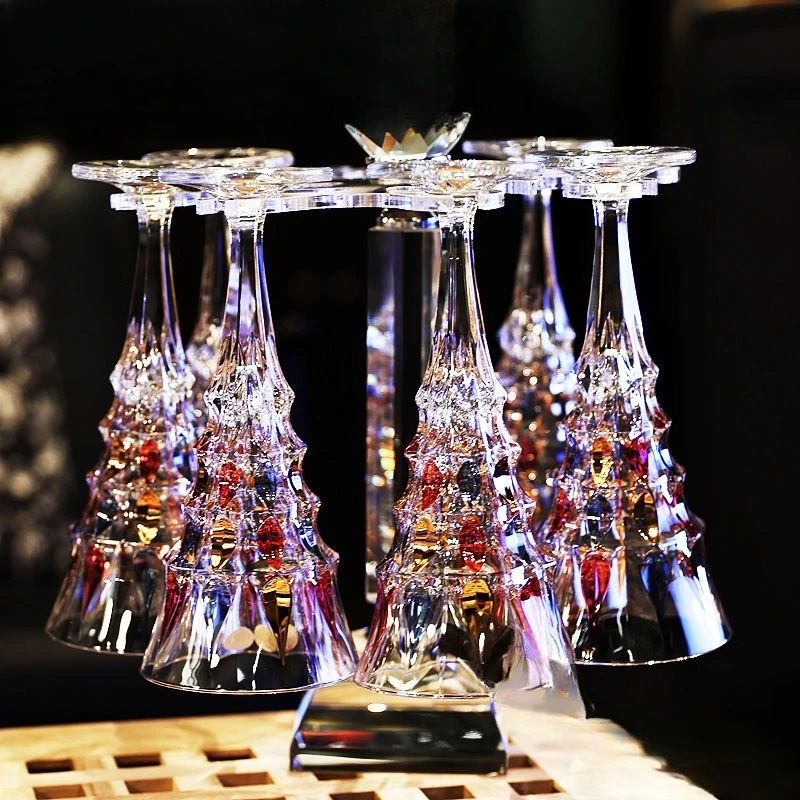 Copo de cristal radiante doméstico alto copo de vinho tinto conjunto criatividade