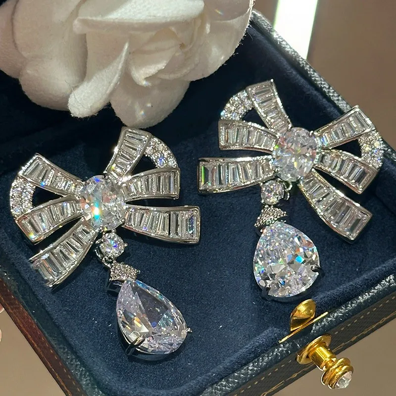 

Новые легкие роскошные изысканные серьги с бахромой и цирконом