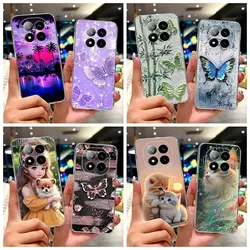 For Xiaomi Redmi Note 14 Pro Plus Case New Butterfly Soft Silicone Couqe Proective Covers for Redmi Note14 14Pro+ Plus Fundas