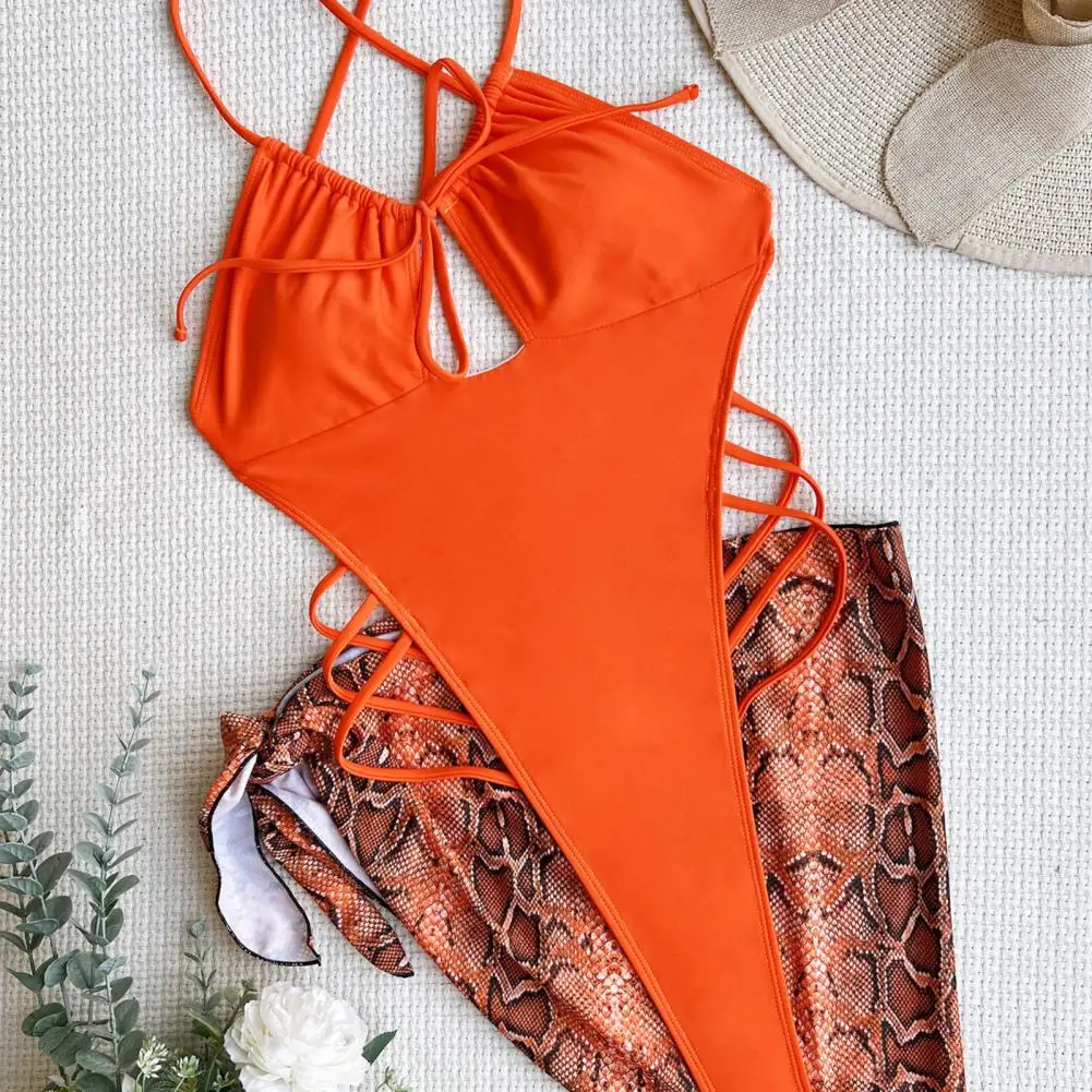 Sexy 2 Pcs/Set Stylish Padded Wireless Bathing Suit Skin-touch Women Monokini Extreme String Water Activities Garment
