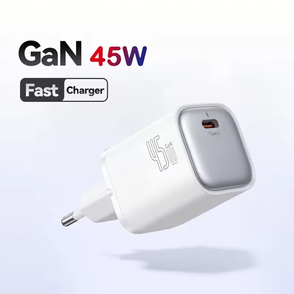 45W GaN PD USB-C Charger EU Plug Fast Charging For iPhone 17