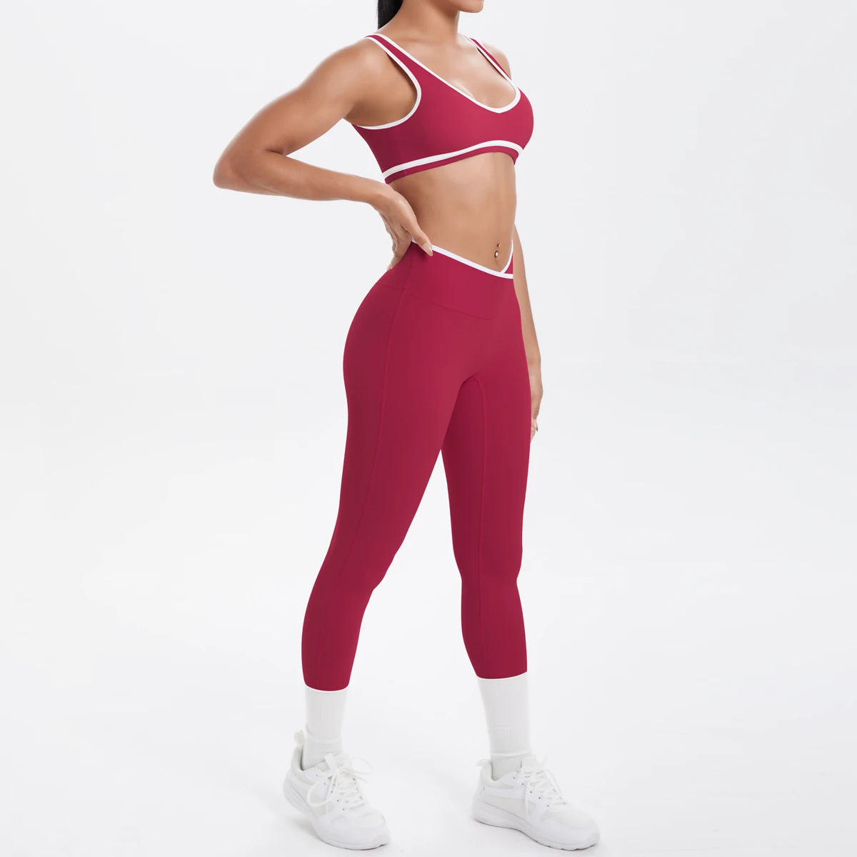 Damen-Sport-BH, Yoga-Hosen-Set, schnell trocknende Leggings, Fitness, Sport, Sommer, Yoga-Top, Push-Up, hoch taillierte Yoga-Sport-Leggings – Detail 38