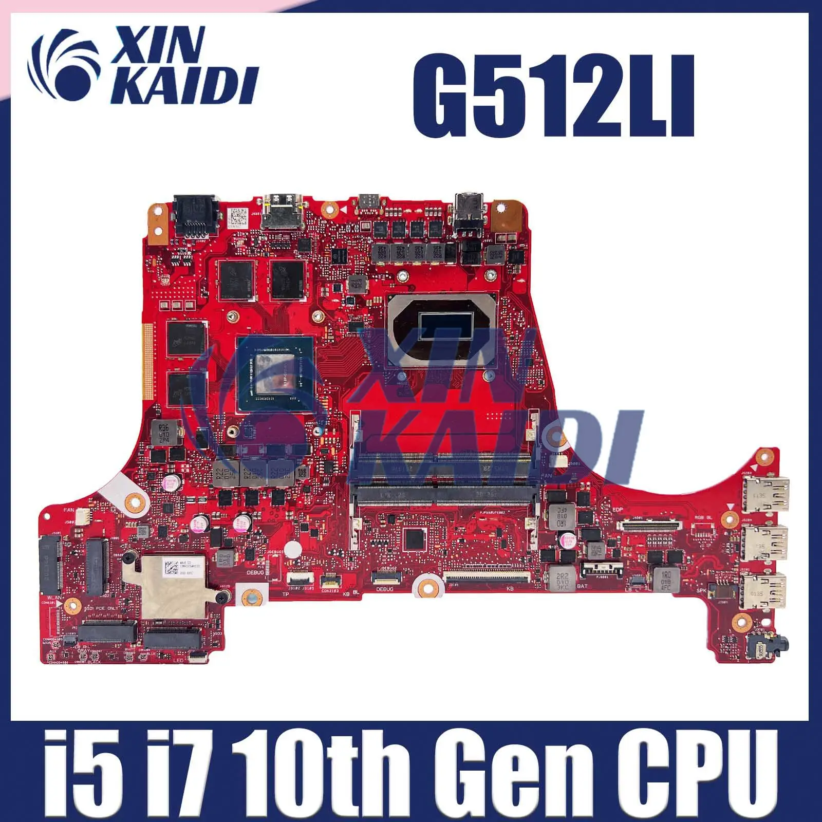 Notebook Mainboard For ASUS ROG Strix G512LI G512L G512LH G712LI PX512L Laptop Motherboard CPU I5 I7 10th GTX1650Ti 4G