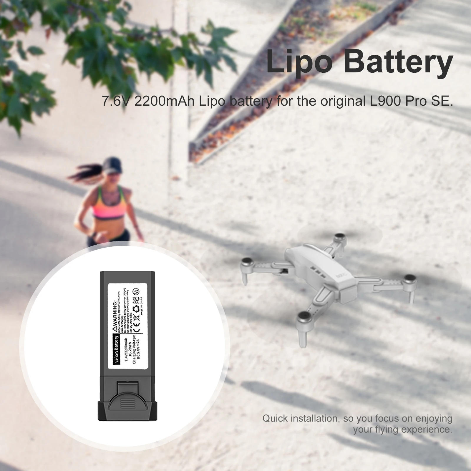 7.4V 2200mAh RC Drone Lipo Battery Aircraft Model Accessories Lithium Lipo Battery Replacement Spare Parts for L900 Pro SE