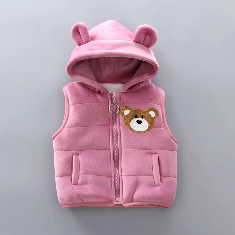 Children\'s Padded Set Girls Warm Cotton Hooded 3-Piece Autumn Winter New Boys Cartoon Fashion Casual Comfortable Suit 12M-4 Year