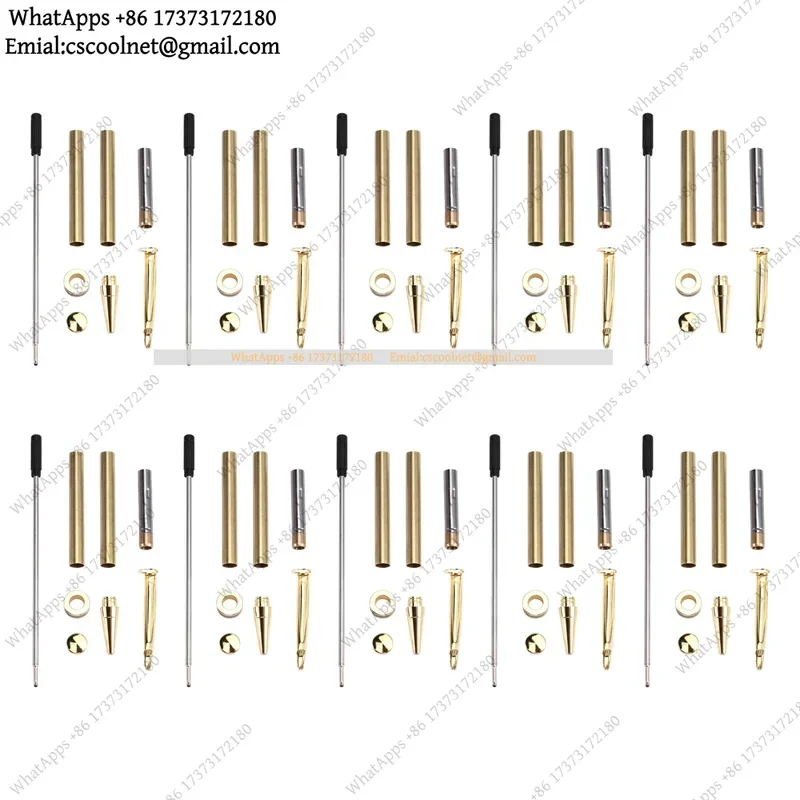10 Set Pen Making Kit Twist Ballpoint Pen Kit With Refill Copper Pen Turning Supplies For Classroom Teacher