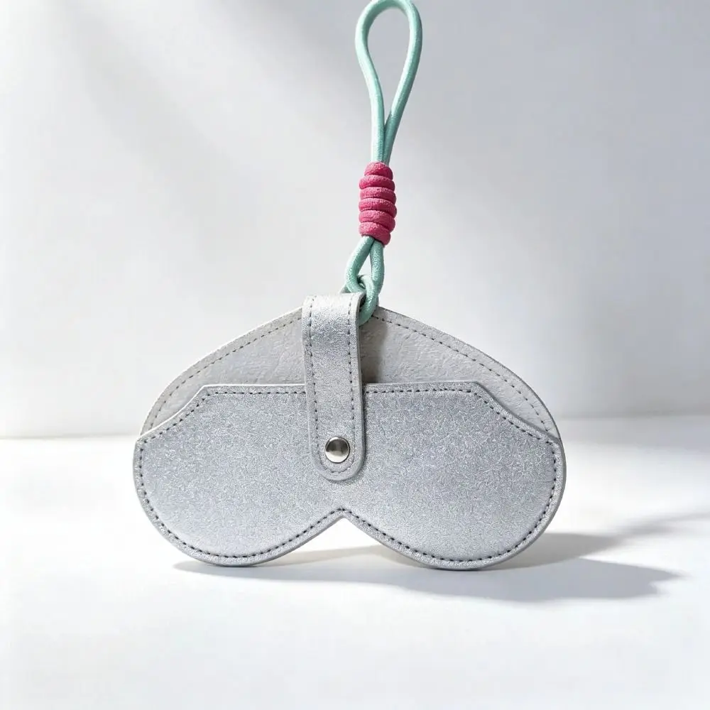 Compact Heart-shaped Magnetic Glasses Case with Lanyard Versatile Eyewear Organizer Anti-fall Elegant Sunglasses Box Bag Travel
