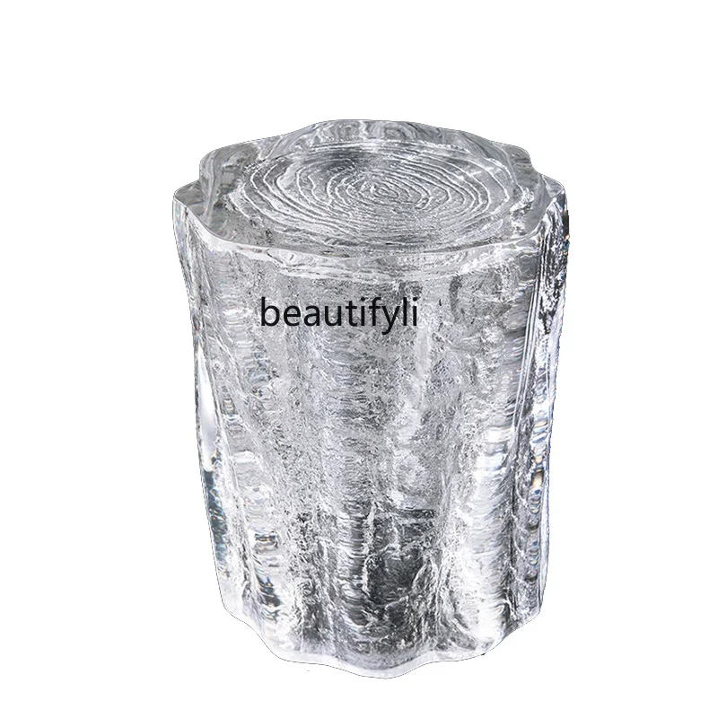 

Designer creative high transparency, resin low stool, bedroom living room sofa side a few household shoe changing stools