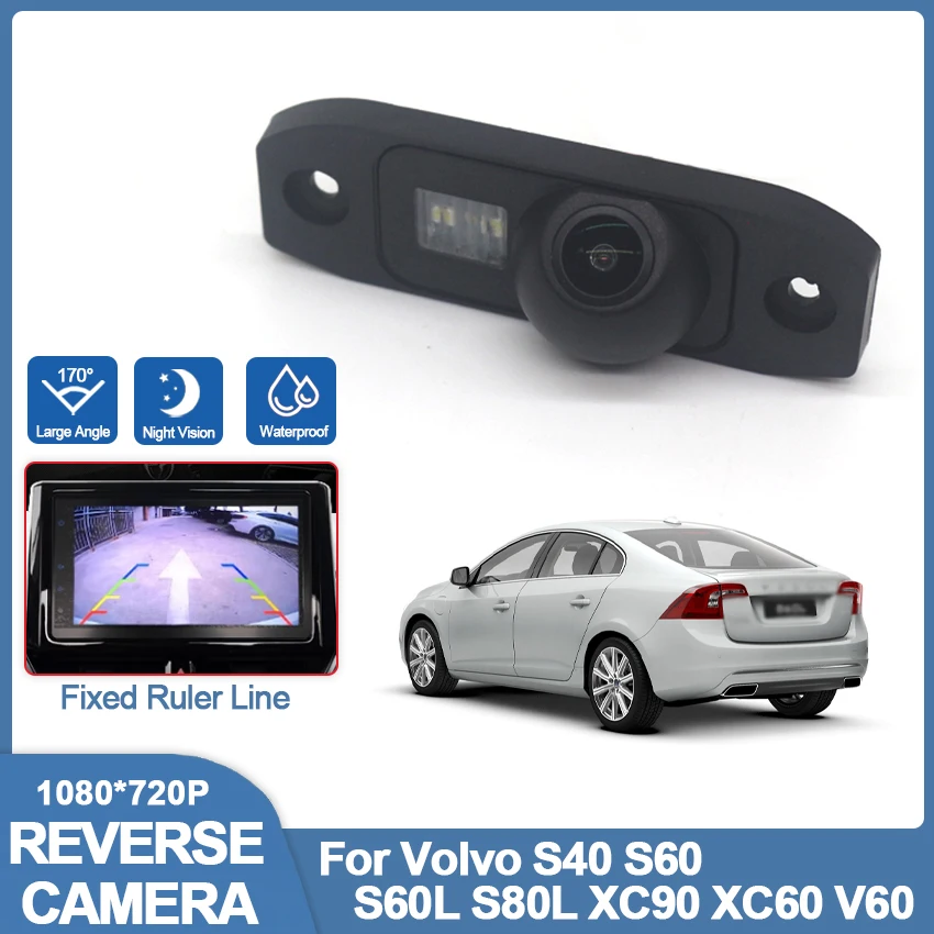 HD 1080P 140° FishEye Vehicle Rear View Night Vision Car Reverse Camera For Volvo S40 S60 S60L S80L XC90 XC60 V60 Wide Angle