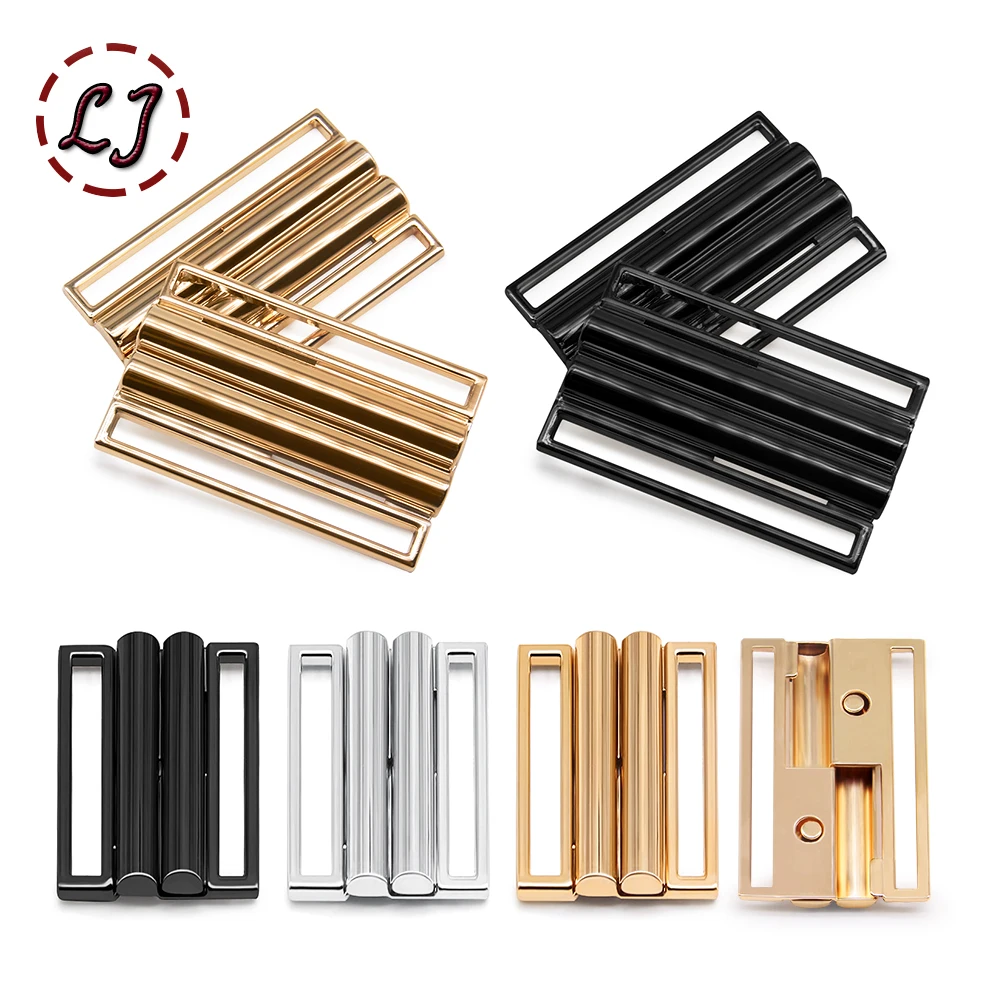 New high quality gold silver black clasp square metal belt buckles crafts decoration Buckles DIY garment sew accessory 2/4/5/6cm