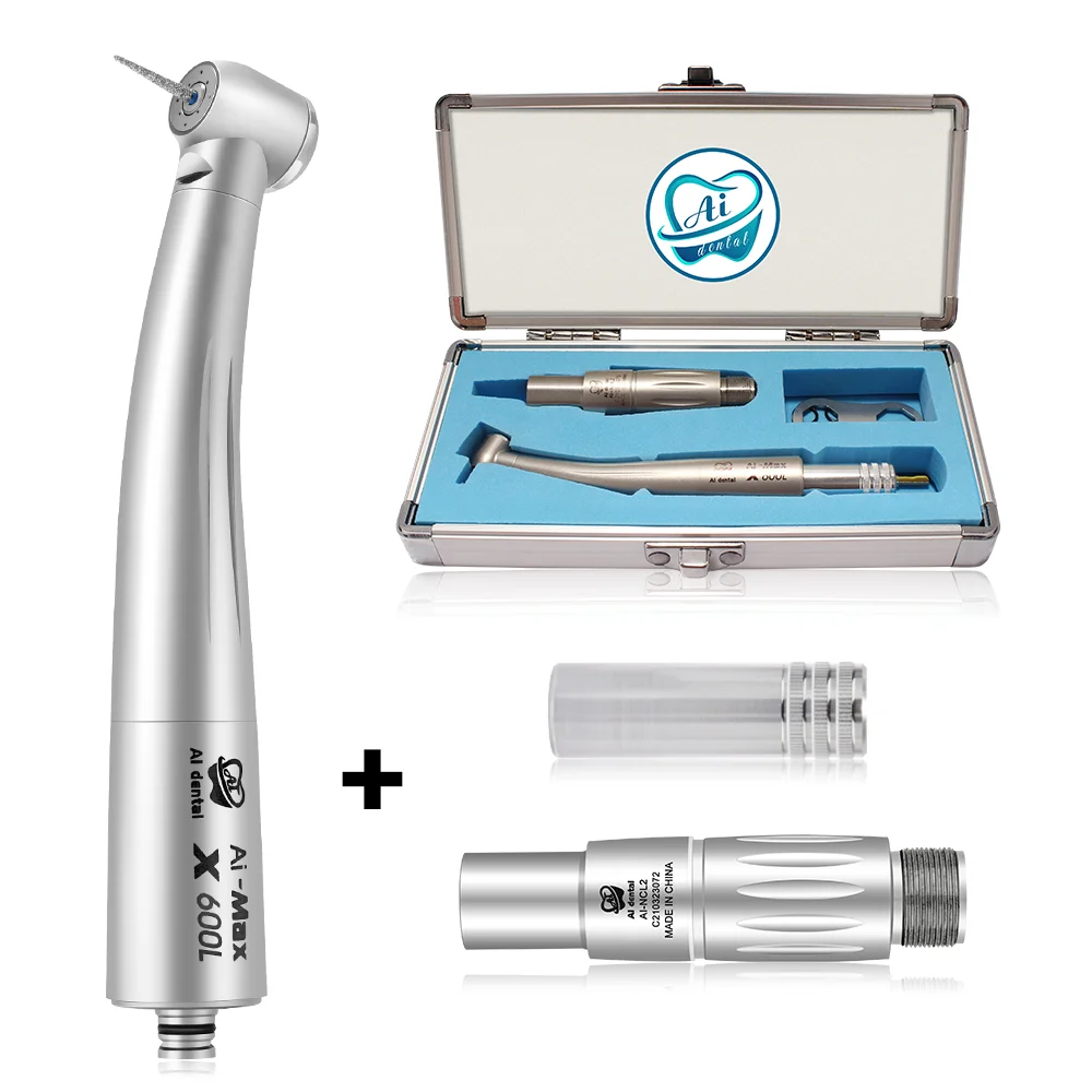 High Speed Dental Handpiece Kit Led Coupling Tools Kit Connector Air Turbine Tips Stainless Steel Body Oil Nozzle AI-X600L/X700L