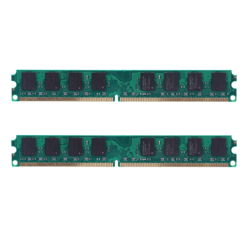 2X DDR2 800Mhz PC2 6400 2 GB 240 Pin For Desktop RAM Memory