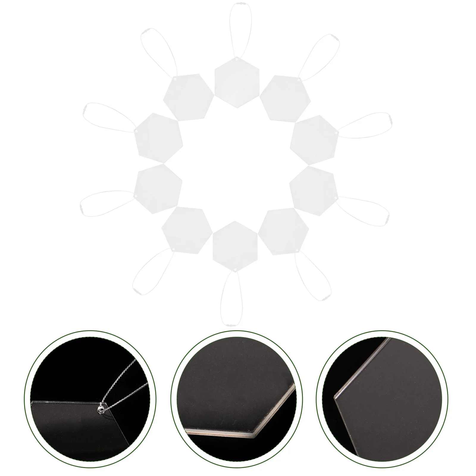 

1Set Christmas Acrylic Slice Decors DIY Crafts Xmas Tree Decoration Wall Hanging Pendant Party Favors Christmas Acrylic Blanks