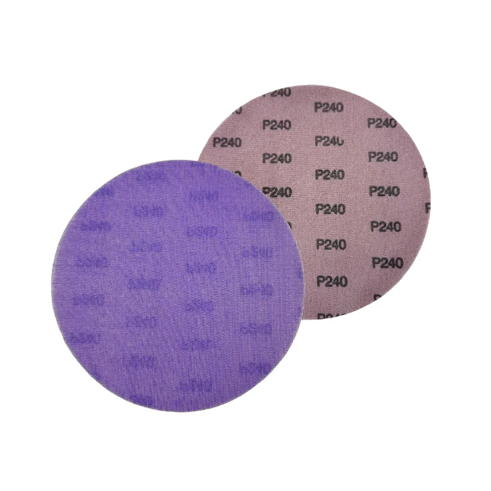 10PCS 9 Inch/225mm Purple Ceramic Mesh Sanding Discs Dustless Hook & Loop Backing Sandpaper for Drywall Power Sander,Matel