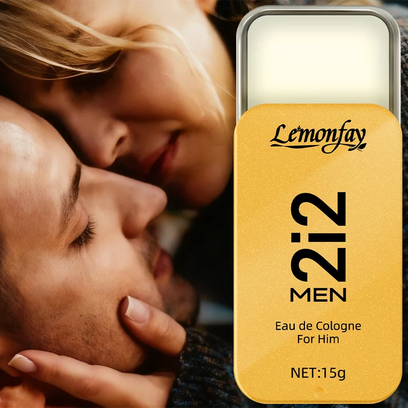 

Lemonfay 2i2 Men Solid Perfume Balm - 15g Portable Eau de Cologne, Long-Lasting Fresh Scent for Him & Daily Use