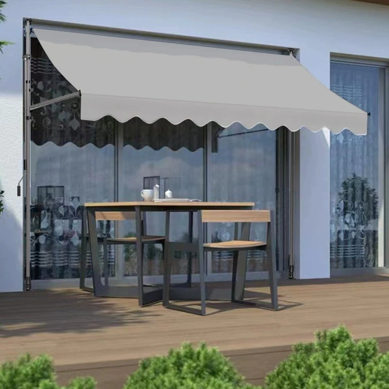 

Punch-free portable installation parasol shop door hand-cranked parasol eaves retractable umbrella shed outdoor awning balcony