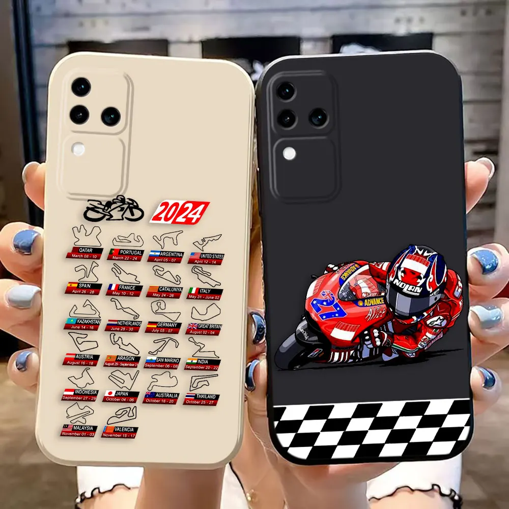 2024 Motorcycle Race Schedule Phone Case For VIVO S1 S16 V15 V17 V20 V20ES V21 V23E V25 V27 V27E V29 V29E V30 V30E PRO PV23 5G