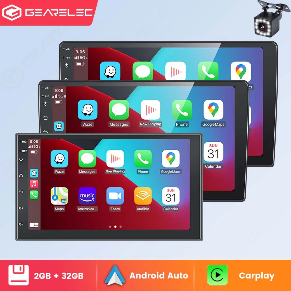 Android 13 CarPlay car radio Android Auto multimedia player 2 DIN universal 7/9/10 inch Car stereo WiFi GPS Navigation RDS 2din