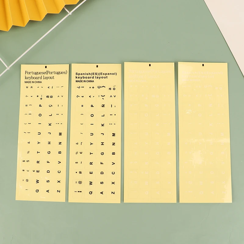 1 Vel Standaard Spaans Portugees Taal Transparant Toetsenbord Stickers Lay-Out Knop Alfabet Voor Pc Laptop Accessoires