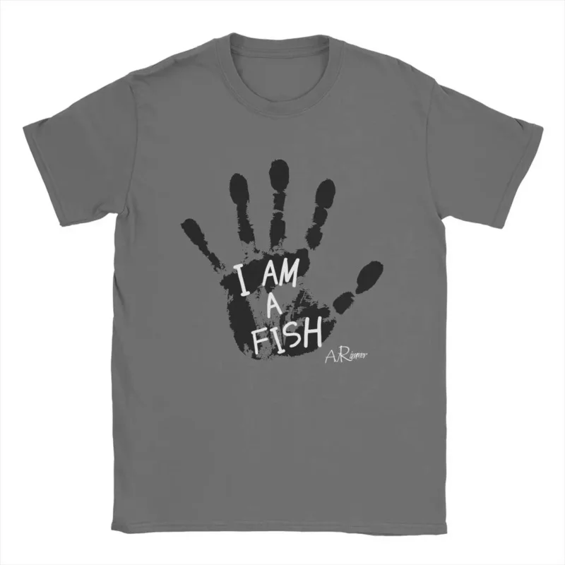 I Am A Fish Red Dwarf T-Shirts Men Vintage Pure Cotton Tees O Neck Short Sleeve T Shirts Plus Size Clothes