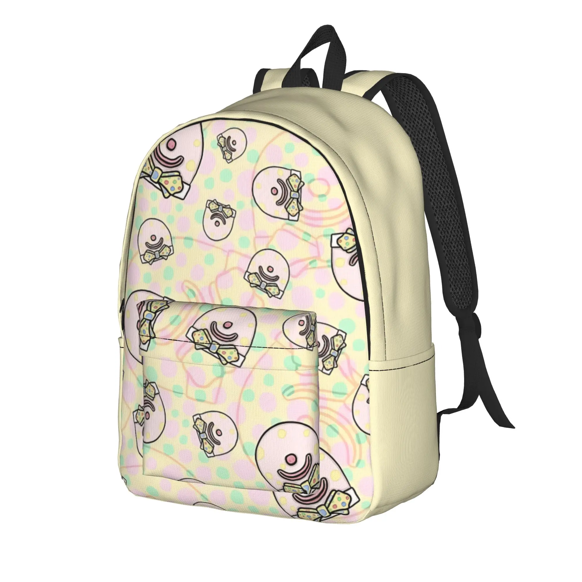 Back to school season round soft goofy Backpack Mr Blobby Men Women Adult Vintage Backpack