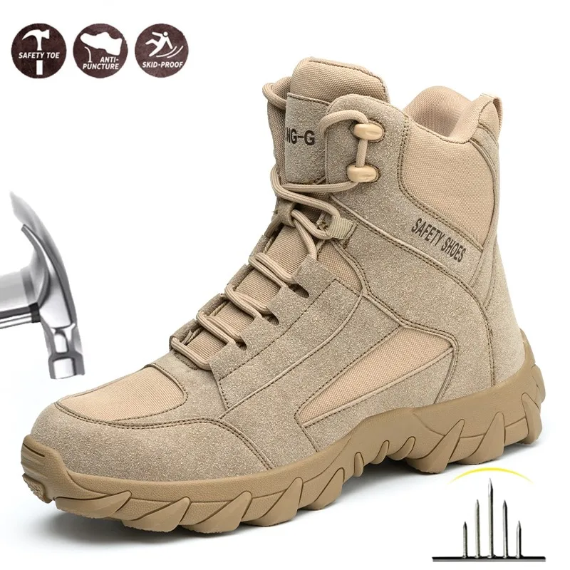 

Slip-resistant Warehouse Safety Shoes Breathable Work Hiker Boots Lightweight Construction Protection Safety Shoe for Men