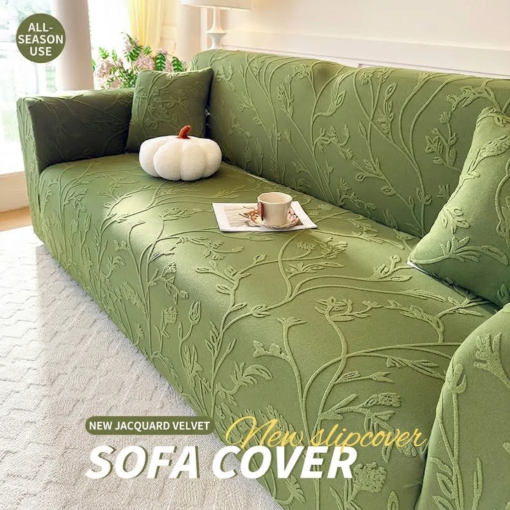 Premium Elastic Jacquard Sofa Cover Universal Fit Slipcover For Corner L-Shape Chaise Lounge Armchair Living Room Protector