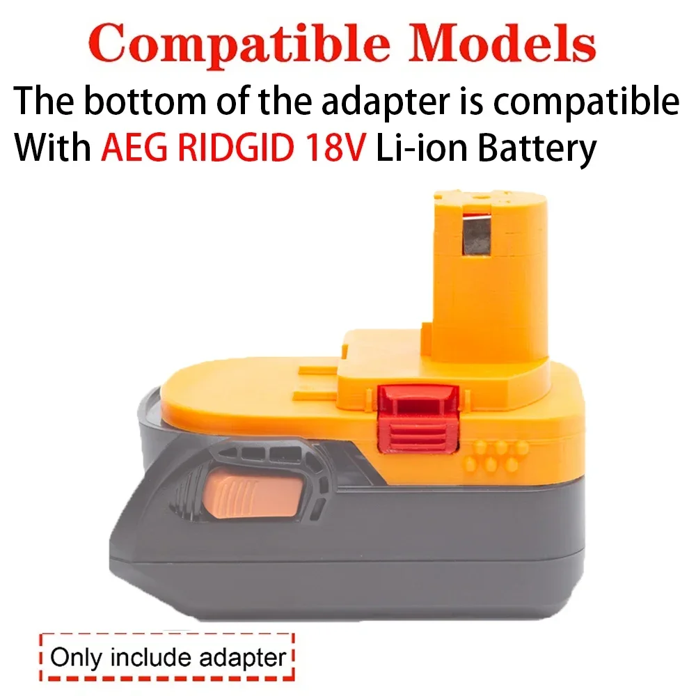 AEG RIDGID 18V ~ Ryobi 18V 리튬 이온 배터리 전동 공구 배터리 어댑터, 어댑터-전동 공구 액세서리(배터리 제외)