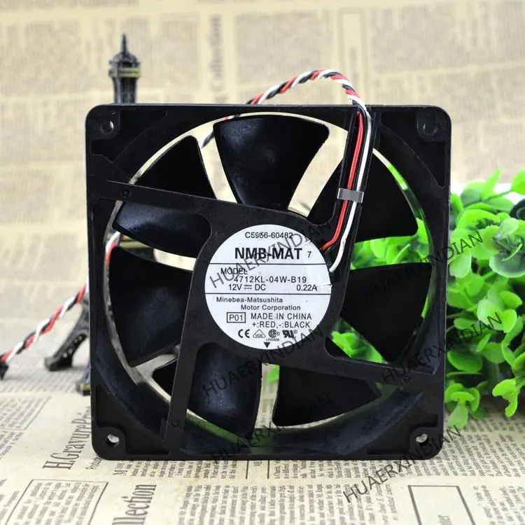 1PCS 12032 4712KL-04W-B19 12V 0.22A  Cooling Fan Assembly Kit New Original