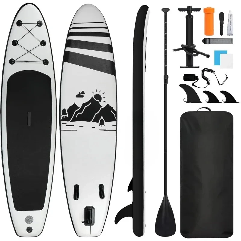 Aufblasbares Stand-Up-Paddle-Board, ultraleicht, mit Premium-SUP-Board-Zubehörset.