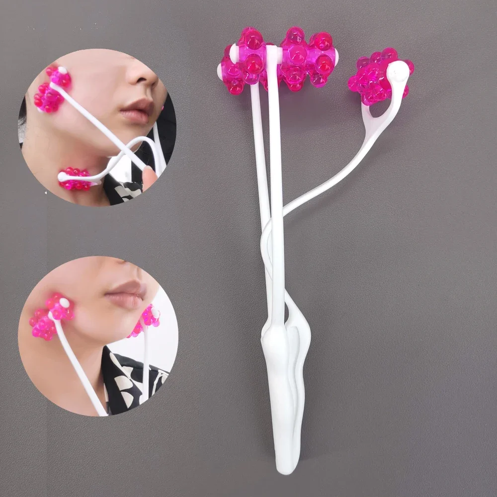 Newest 2 in 1 Face Up Roller Massage Slimming Remove Chin Anti Wrinkle Face Slimmer Massage Massager Roller