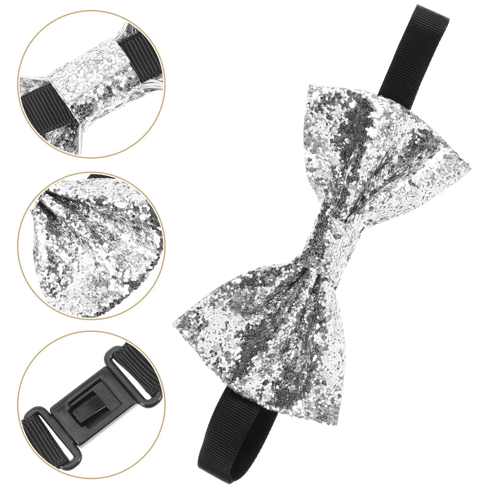 

Adult Bow Tie Formal Adjustable Pre-Tied Tuxedo Glitter Bowtie for Men Wedding Groom Prom Accessory Mens Bow Ties