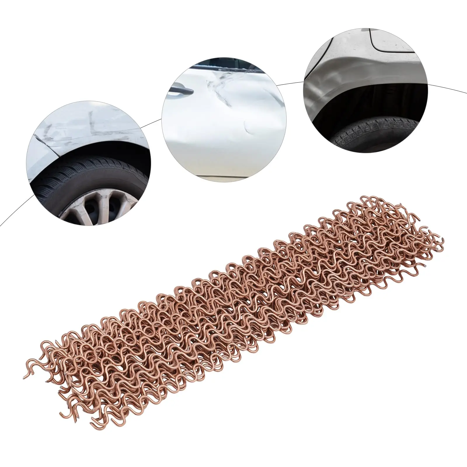 デントプーラー波形溶接ワイヤー、50個の波形溶接ワイヤー現代のスポット溶接修理ワイヤー、車の修理デントプーリングSP