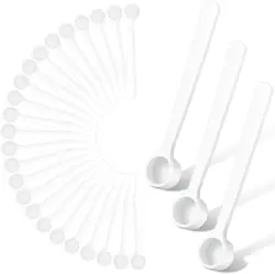 200Pcs 1.2ml/0.5g Mini Powder Scoops Mini Measuring Spoons Micro Powder Scoop for Cosmetics Medicines Spices Powder Measurement