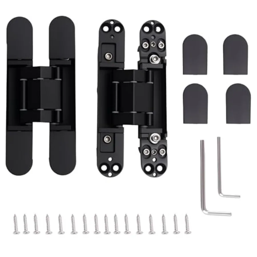 

Pack Hidden Door Hinges Heavy Duty, Invisible Concealed Hinges Zinc Alloy ''x.5''x1, Concealed Hinge 10 Degree Swing Hinge, 3 W