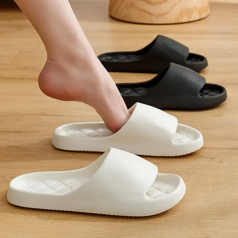 

Summer Women Slippers Indoor Home Casual Thick Soft Sole Flip Flops Bathroom Non-slip Flat Slipper Outdoor Men Beach Slides Shoe