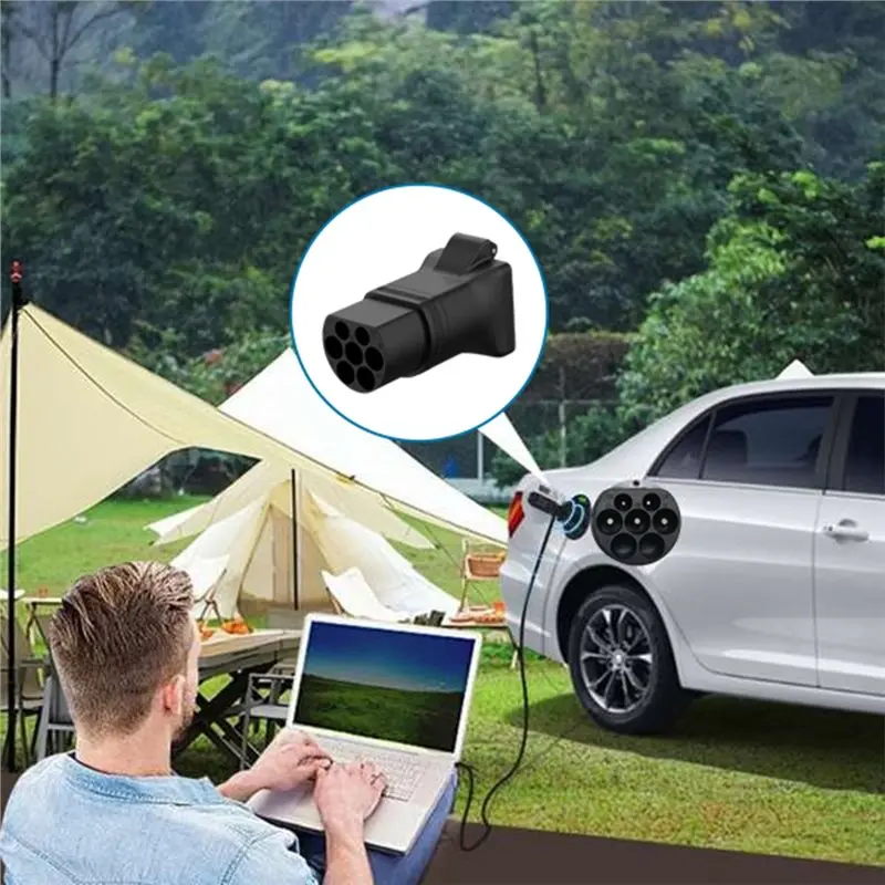 A98M Electric Vehicle Discharge Adapter GBT V2L Portable Discharger EV Conversion For Camping Schuko Socket 220V EU Plug