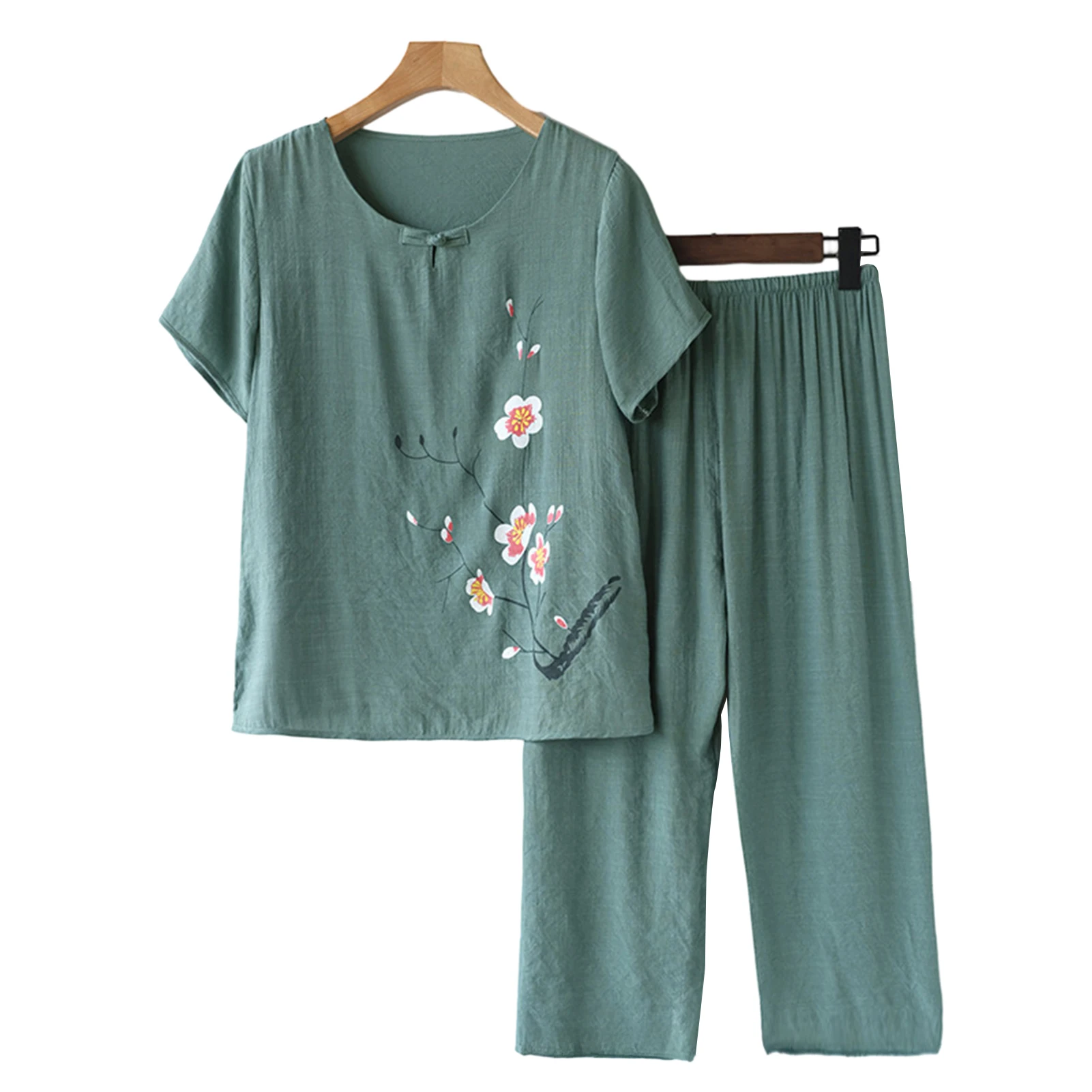 XL-4XL Summer Women Matching Sets OL Work Outfits Causal Short Sleeve Shirt Loose Wide Leg Pants Fashion Suit Urban Tracksuits